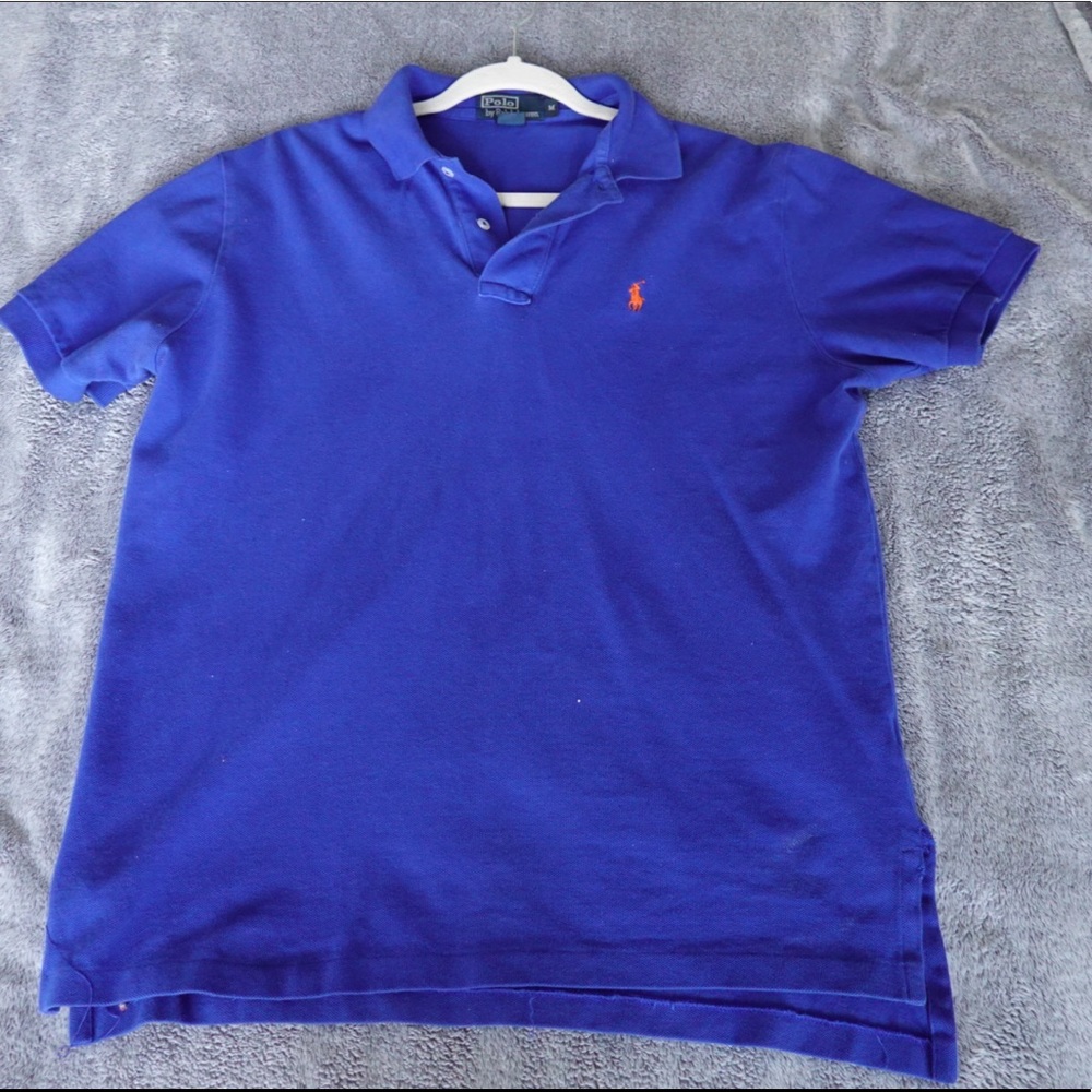 Polo Ralph Lauren Blue Shirt Orange Horse